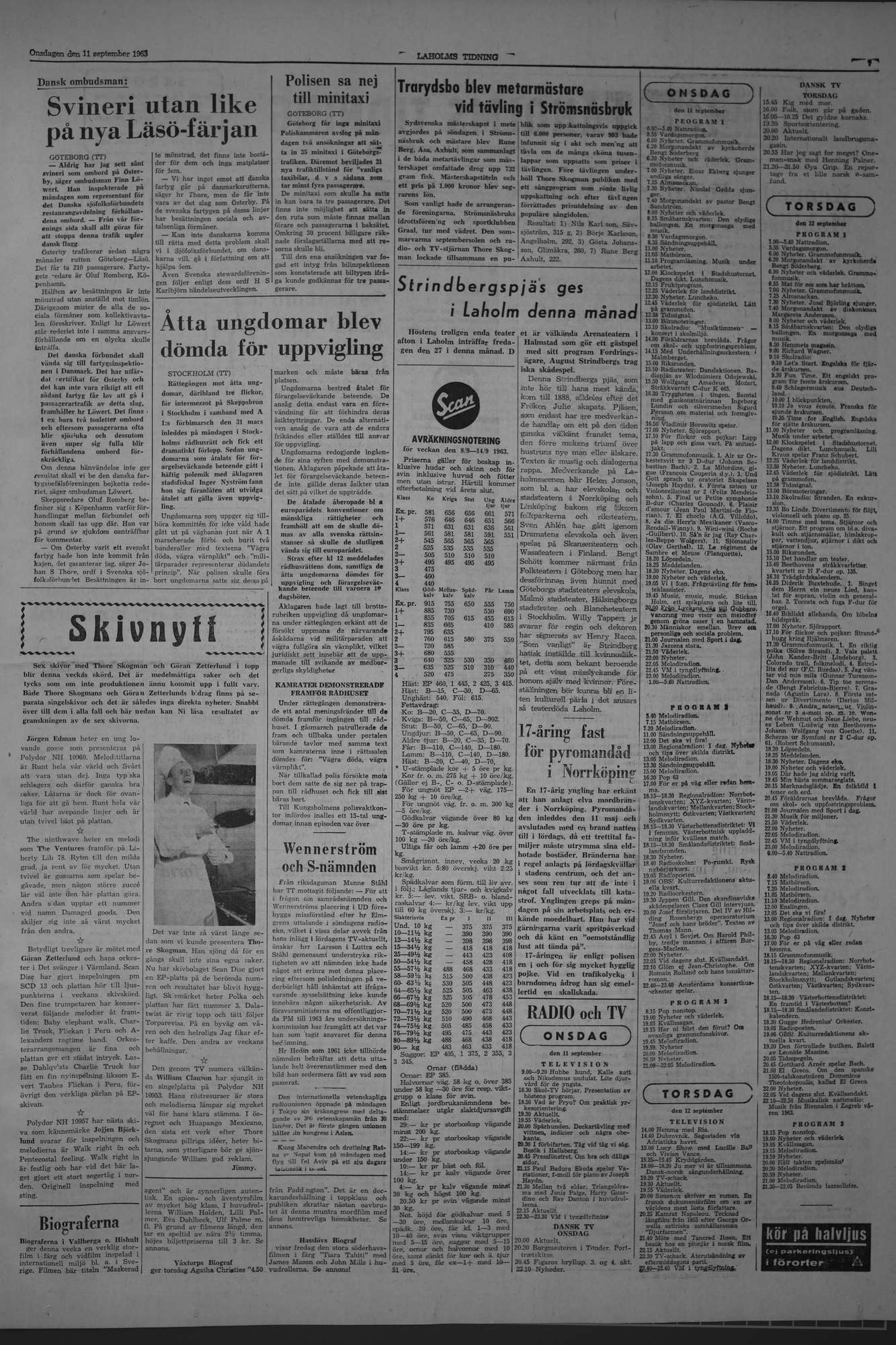 Laholms Tidning Onsdag 11 september 1963, sida 7