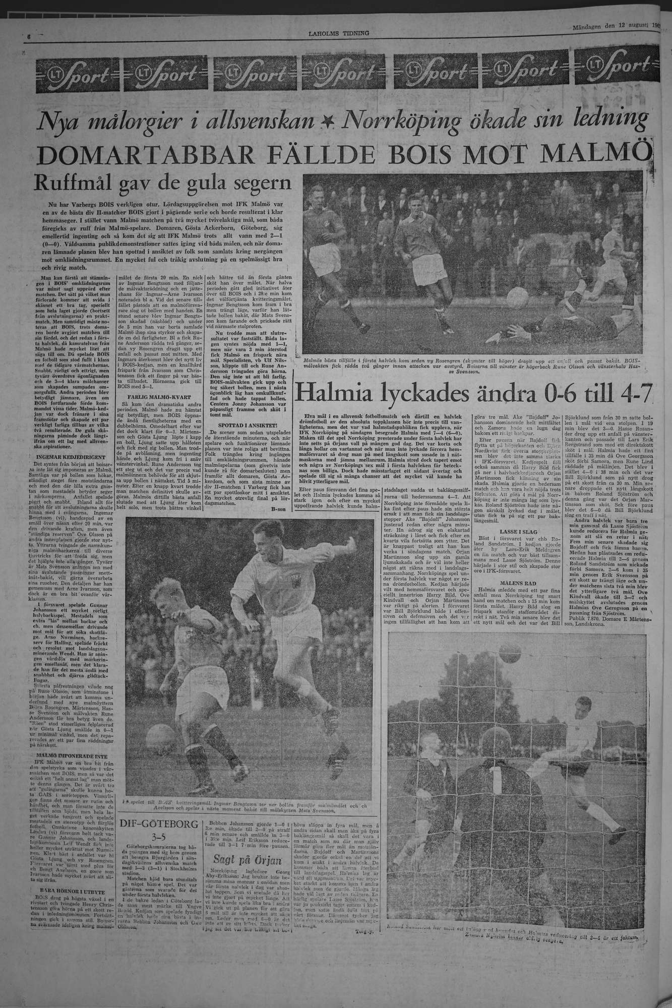 Laholms Tidning Måndag 12 augusti 1963, sida 6