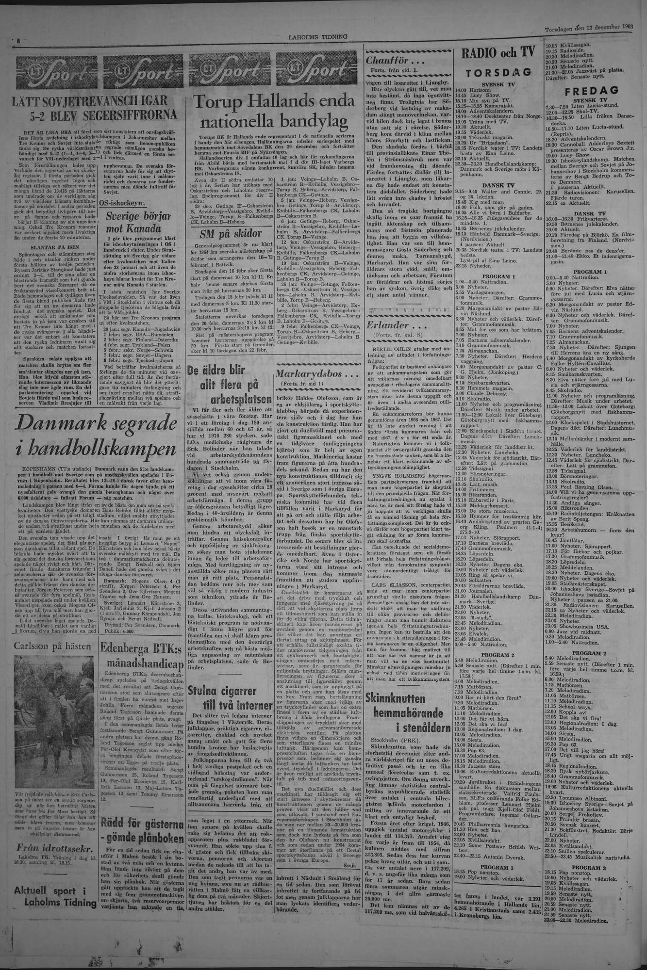 Laholms Tidning Torsdag 12 december 1963, sida 6