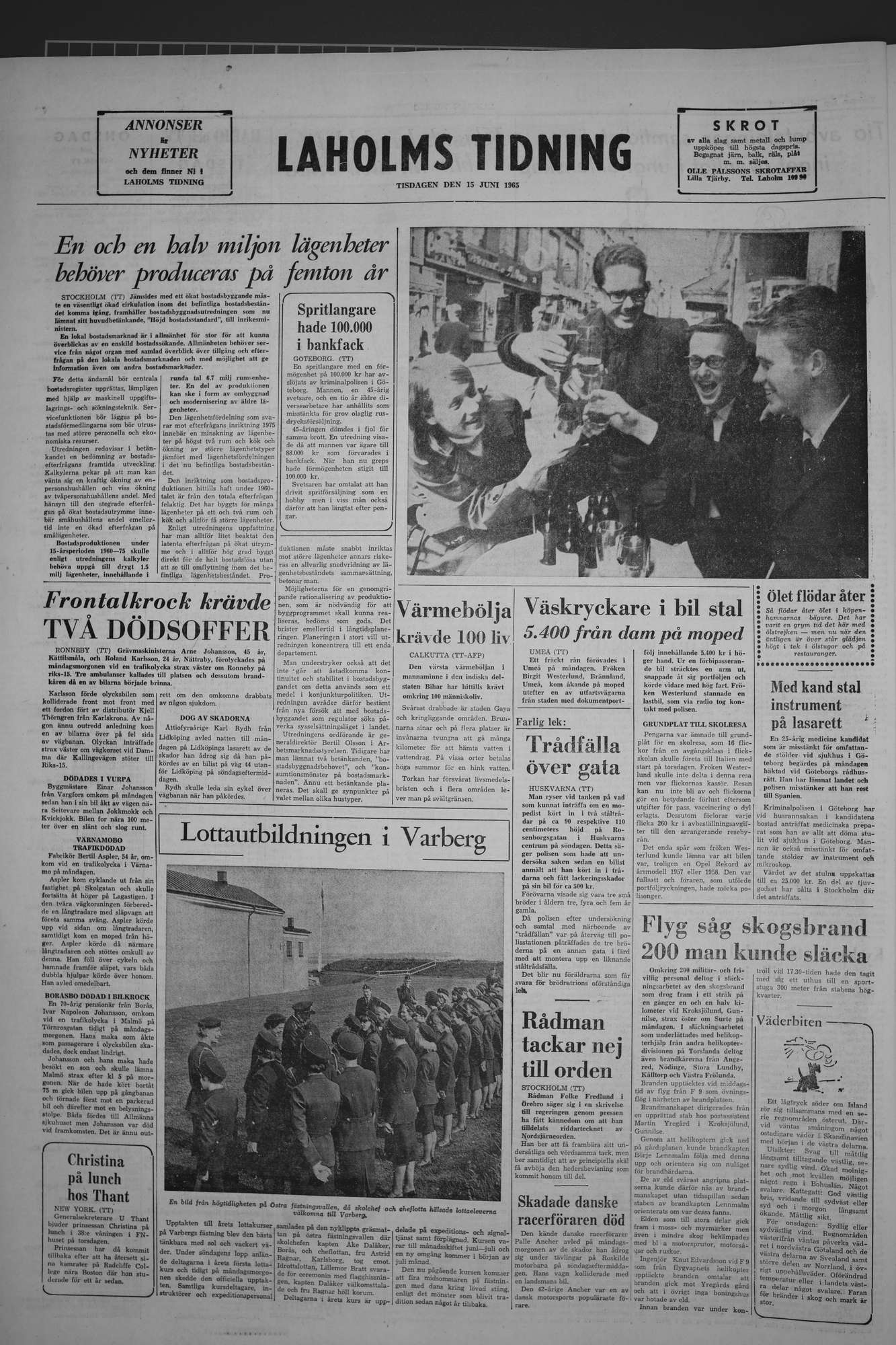 Laholms Tidning Tisdag 15 juni 1965, sida 8