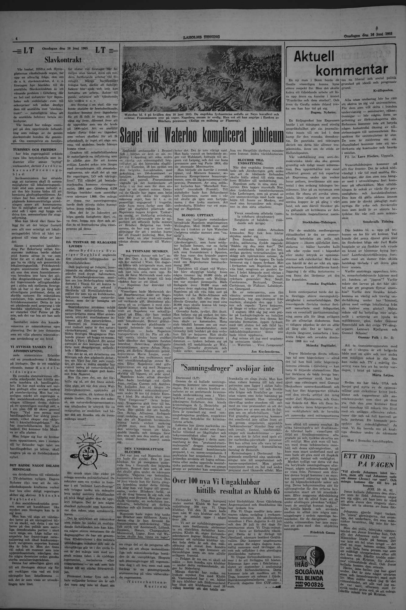 Laholms Tidning Onsdag 16 juni 1965, sida 4