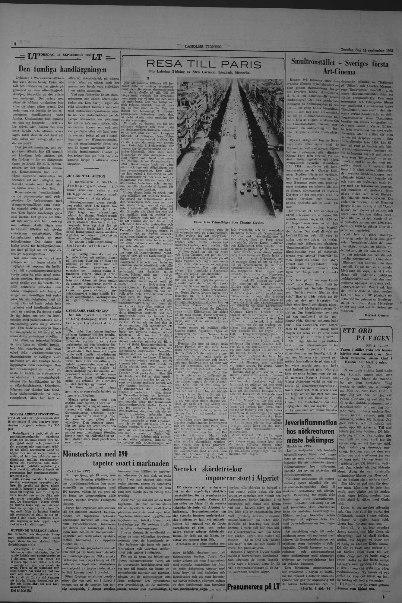 Laholms Tidning Torsdag 12 september 1963, sida 4