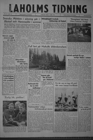 Förstasidan, Lördag 13 april 1963