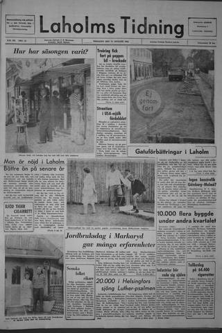 Förstasidan, Tisdag 13 augusti 1963