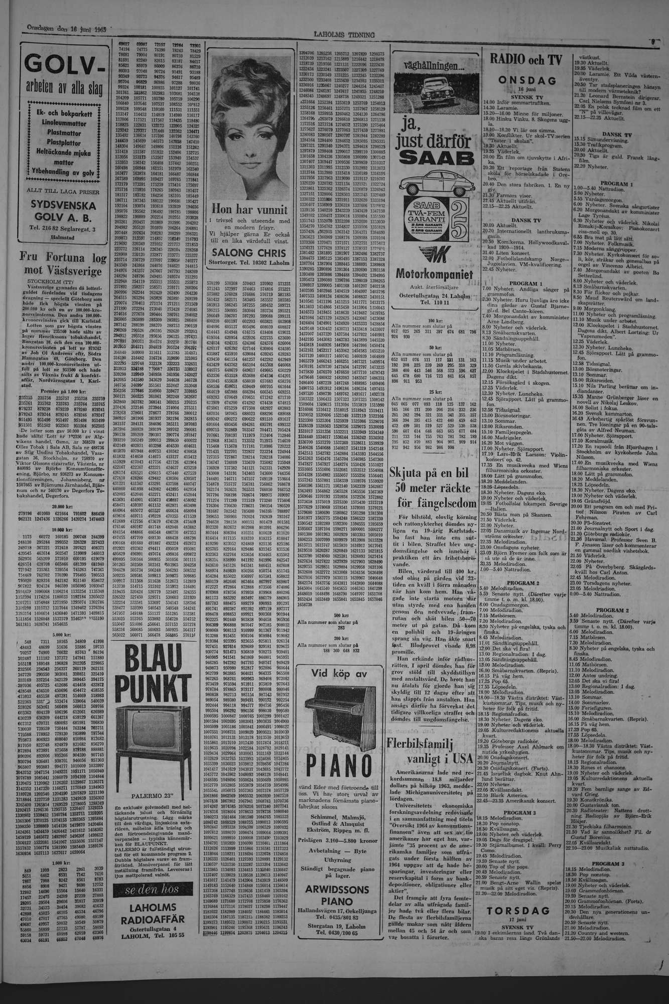 Laholms Tidning Onsdag 16 juni 1965, sida 7