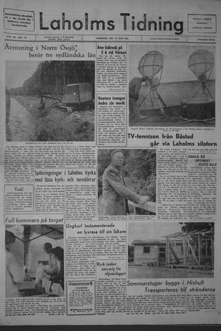 Förstasidan, Lördag 13 juli 1963