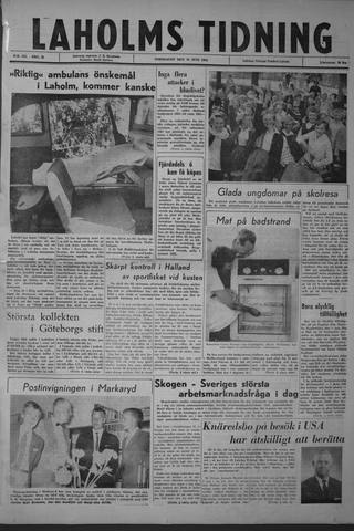 Förstasidan, Torsdag 13 juni 1963