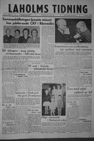Förstasidan, Måndag 13 maj 1963