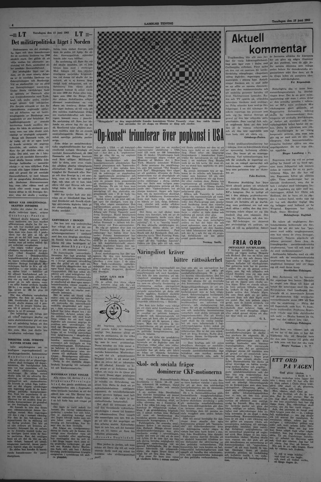 Laholms Tidning Torsdag 17 juni 1965, sida 4