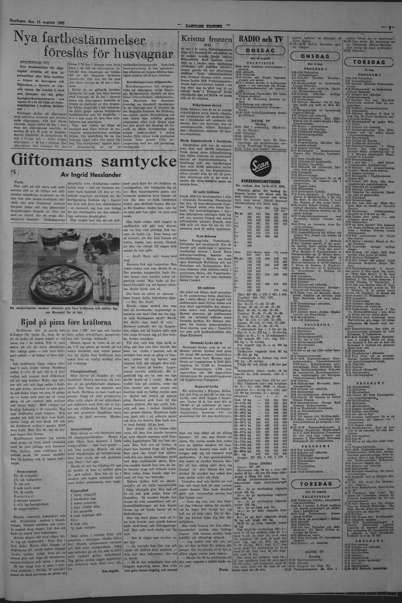 Laholms Tidning Onsdag 14 augusti 1963, sida 7