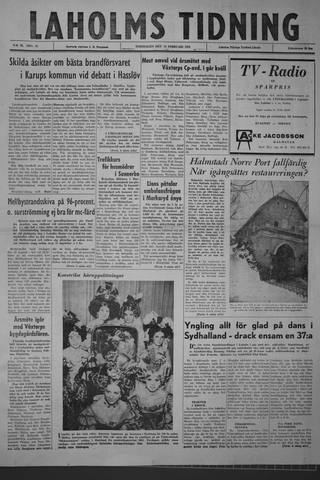 Förstasidan, Torsdag 14 februari 1963