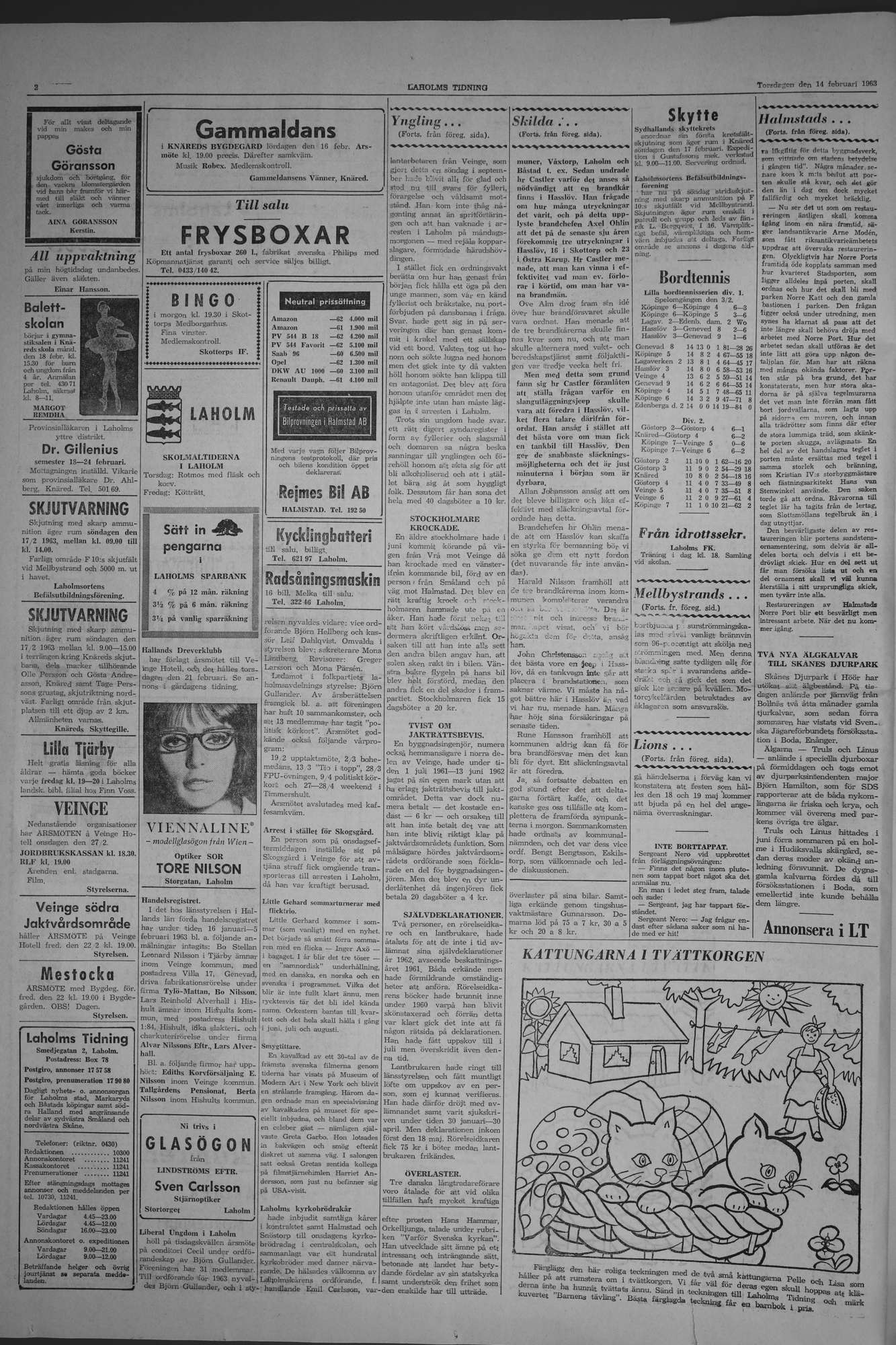 Laholms Tidning Torsdag 14 februari 1963, sida 2