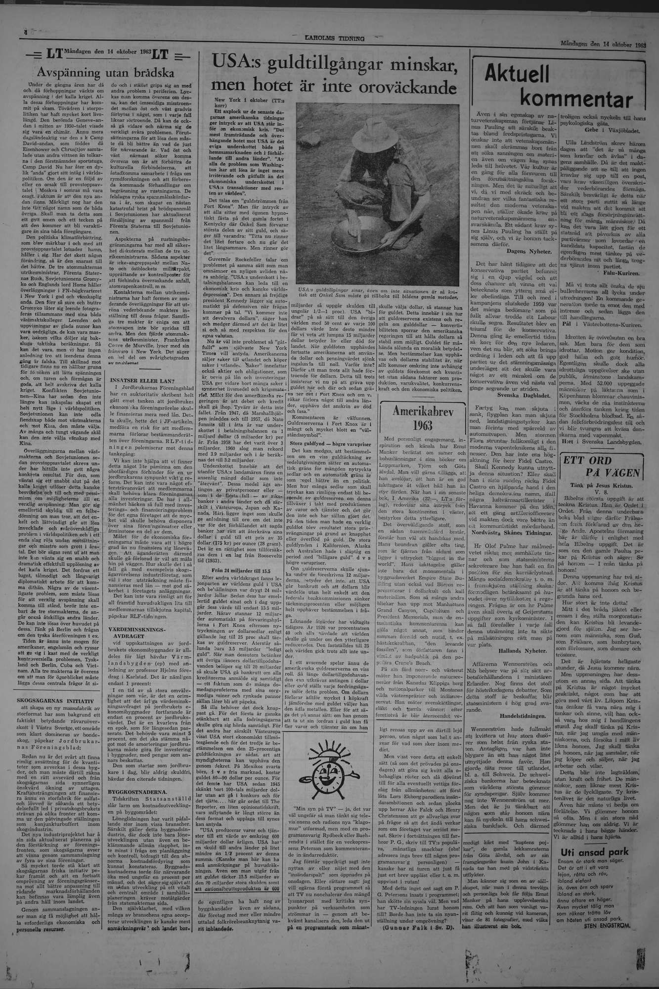 Laholms Tidning Måndag 14 oktober 1963, sida 4