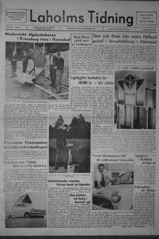 Förstasidan, Lördag 14 september 1963
