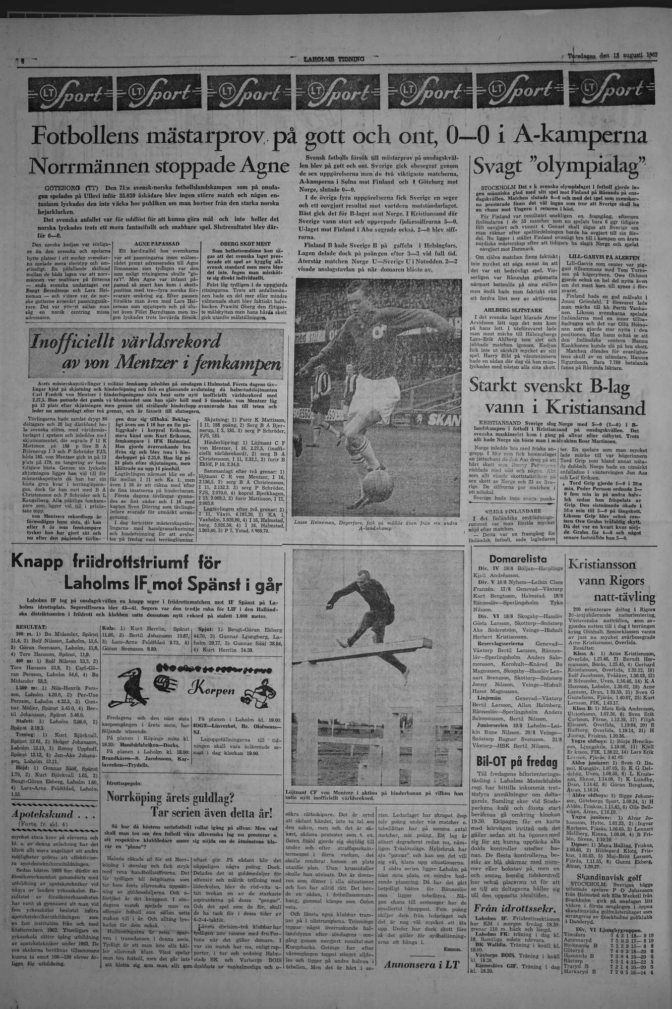 Laholms Tidning Torsdag 15 augusti 1963, sida 6
