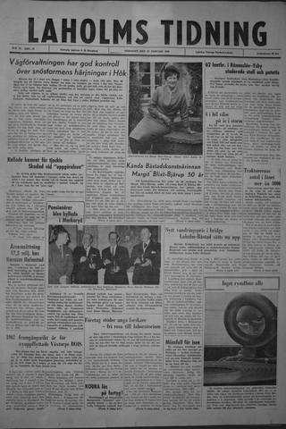 Förstasidan, Tisdag 15 januari 1963
