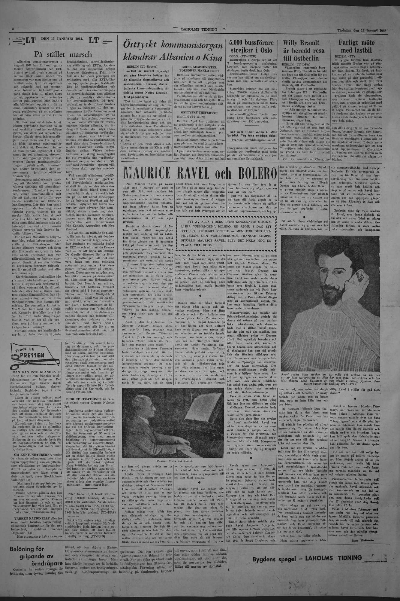 Laholms Tidning Tisdag 15 januari 1963, sida 4