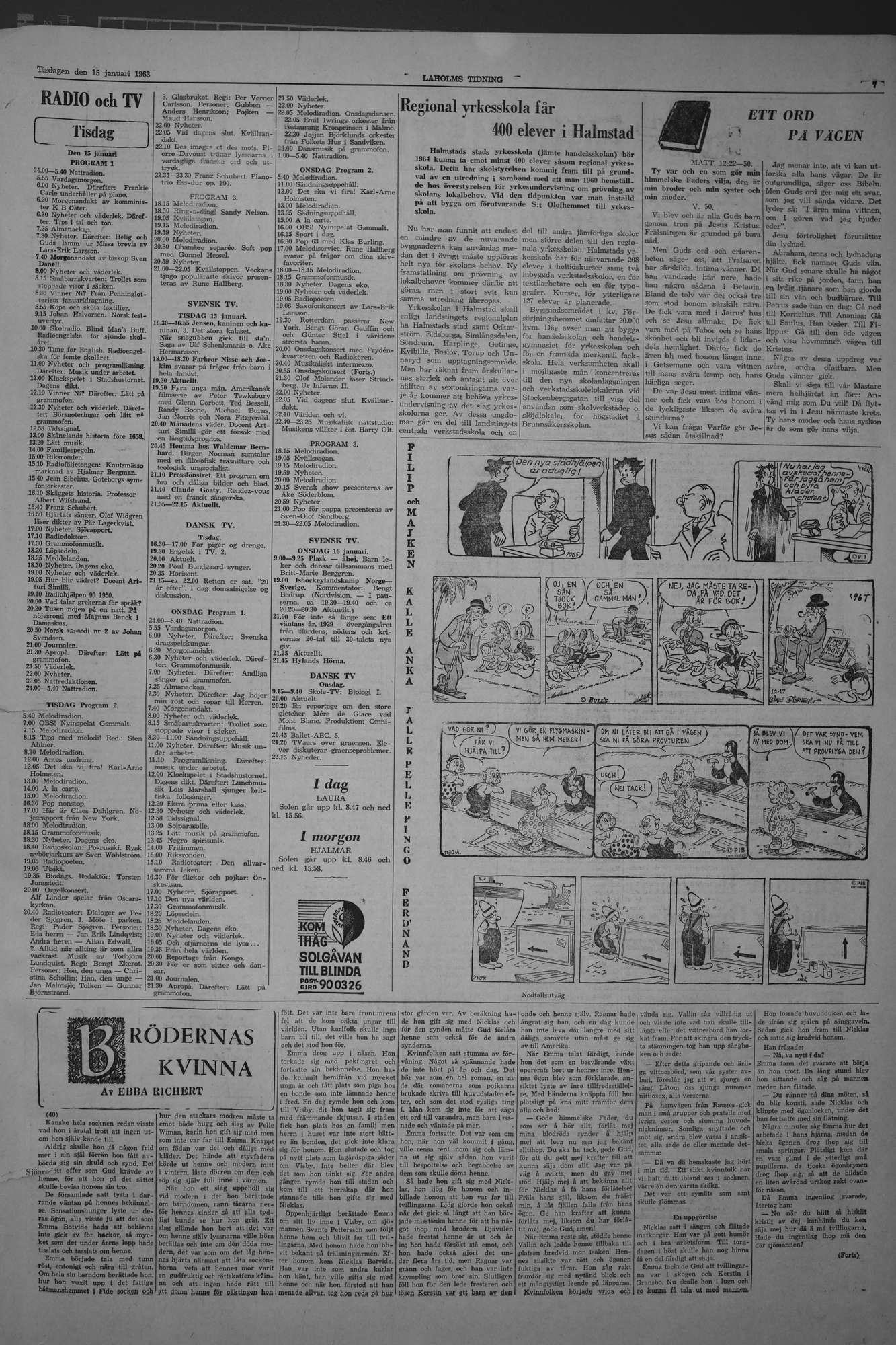 Laholms Tidning Tisdag 15 januari 1963, sida 7
