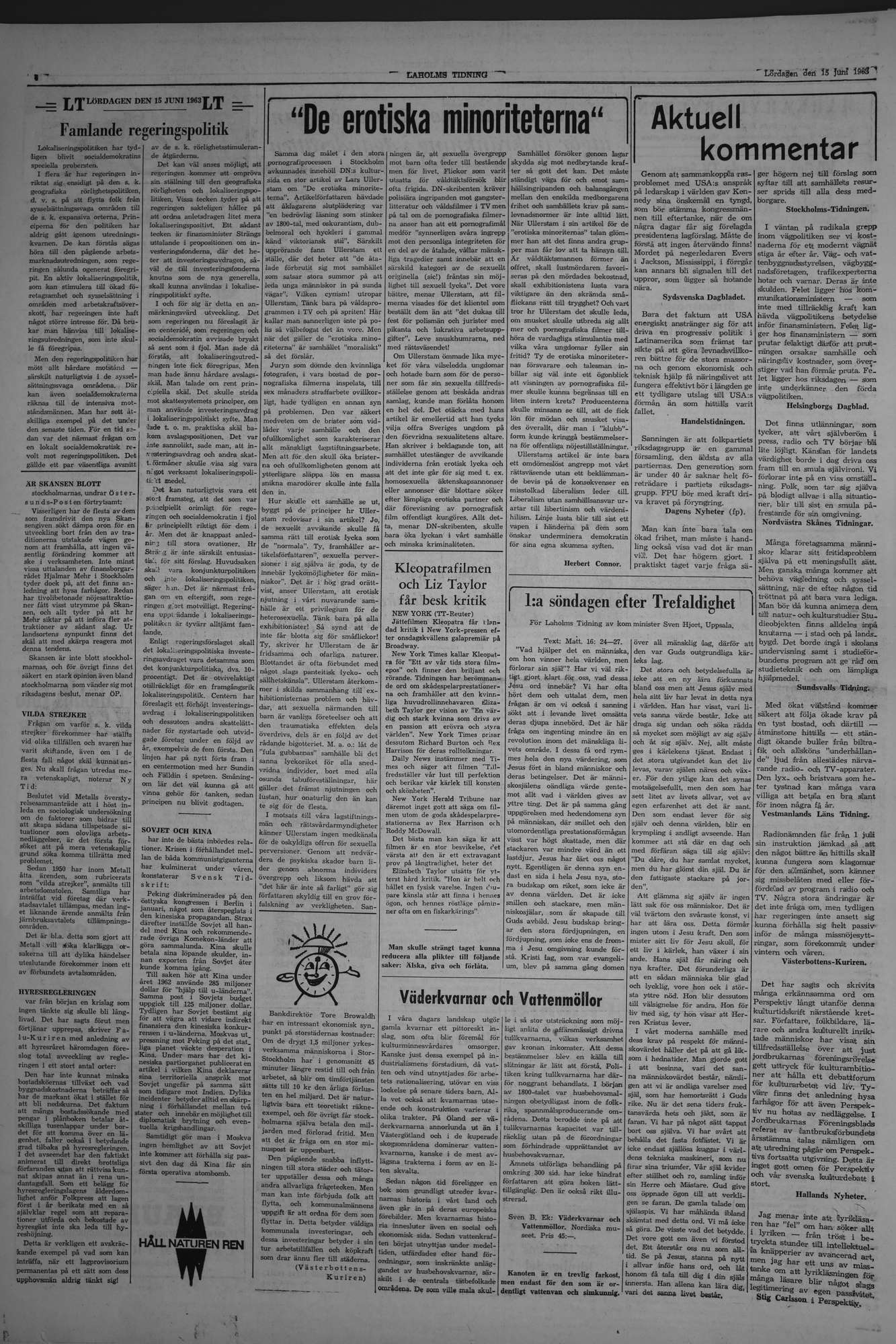 Laholms Tidning Lördag 15 juni 1963, sida 4