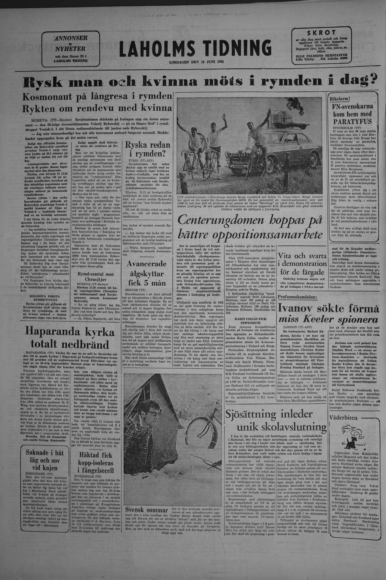 Laholms Tidning Lördag 15 juni 1963, sida 8
