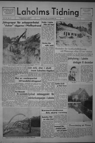 Förstasidan, Fredag 15 november 1963