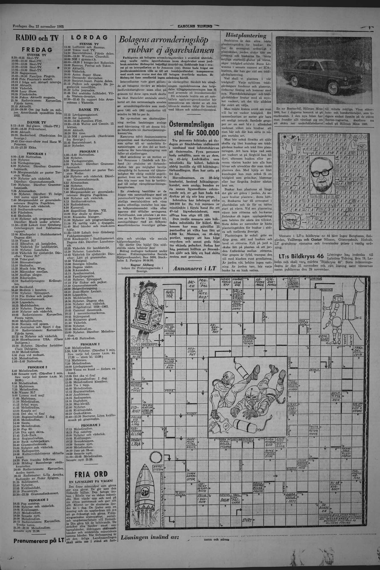Laholms Tidning Fredag 15 november 1963, sida 7