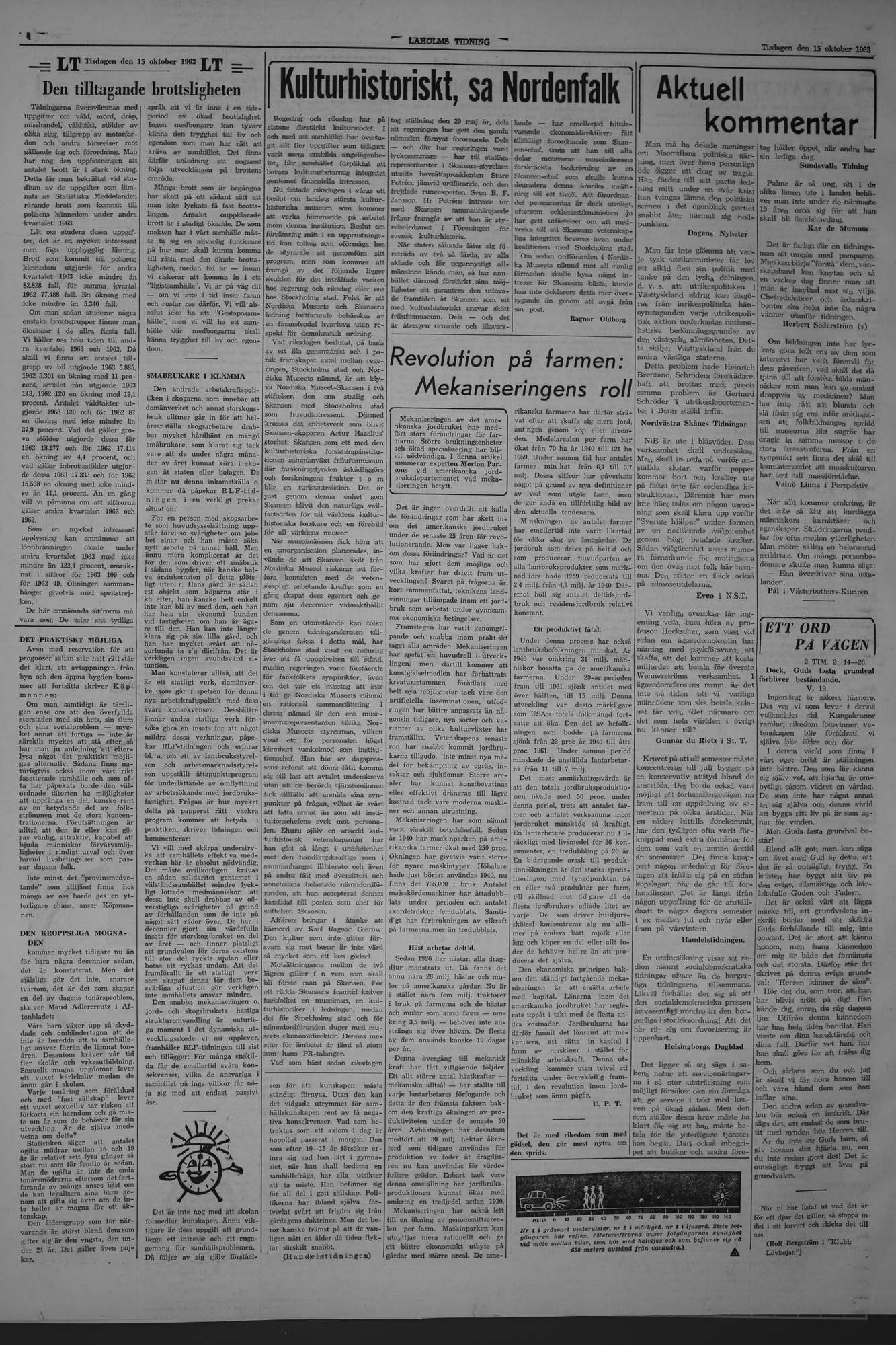 Laholms Tidning Tisdag 15 oktober 1963, sida 4