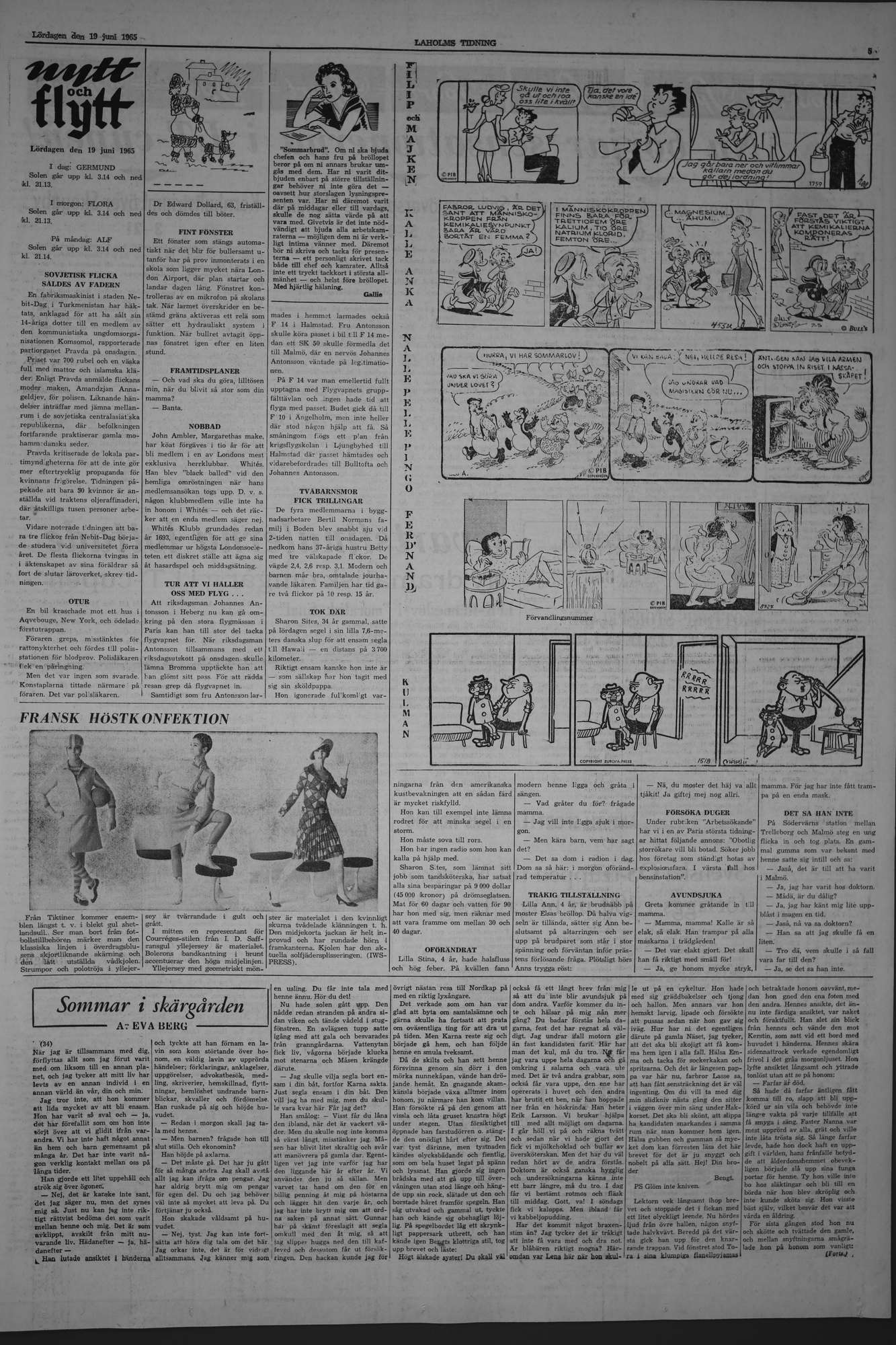 Laholms Tidning Lördag 19 juni 1965, sida 5