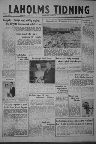 Förstasidan, Tisdag 16 april 1963