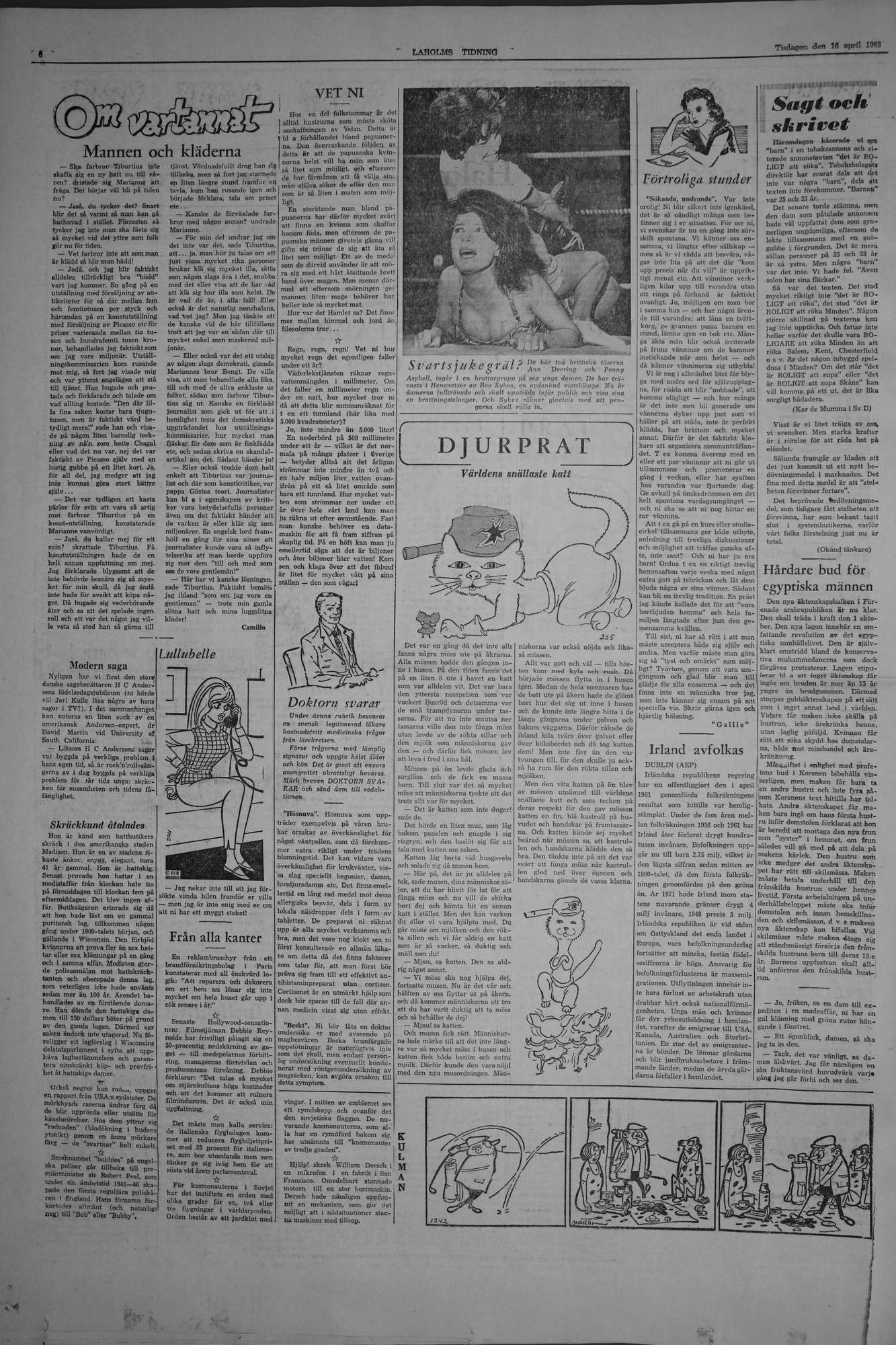 Laholms Tidning Tisdag 16 april 1963, sida 6