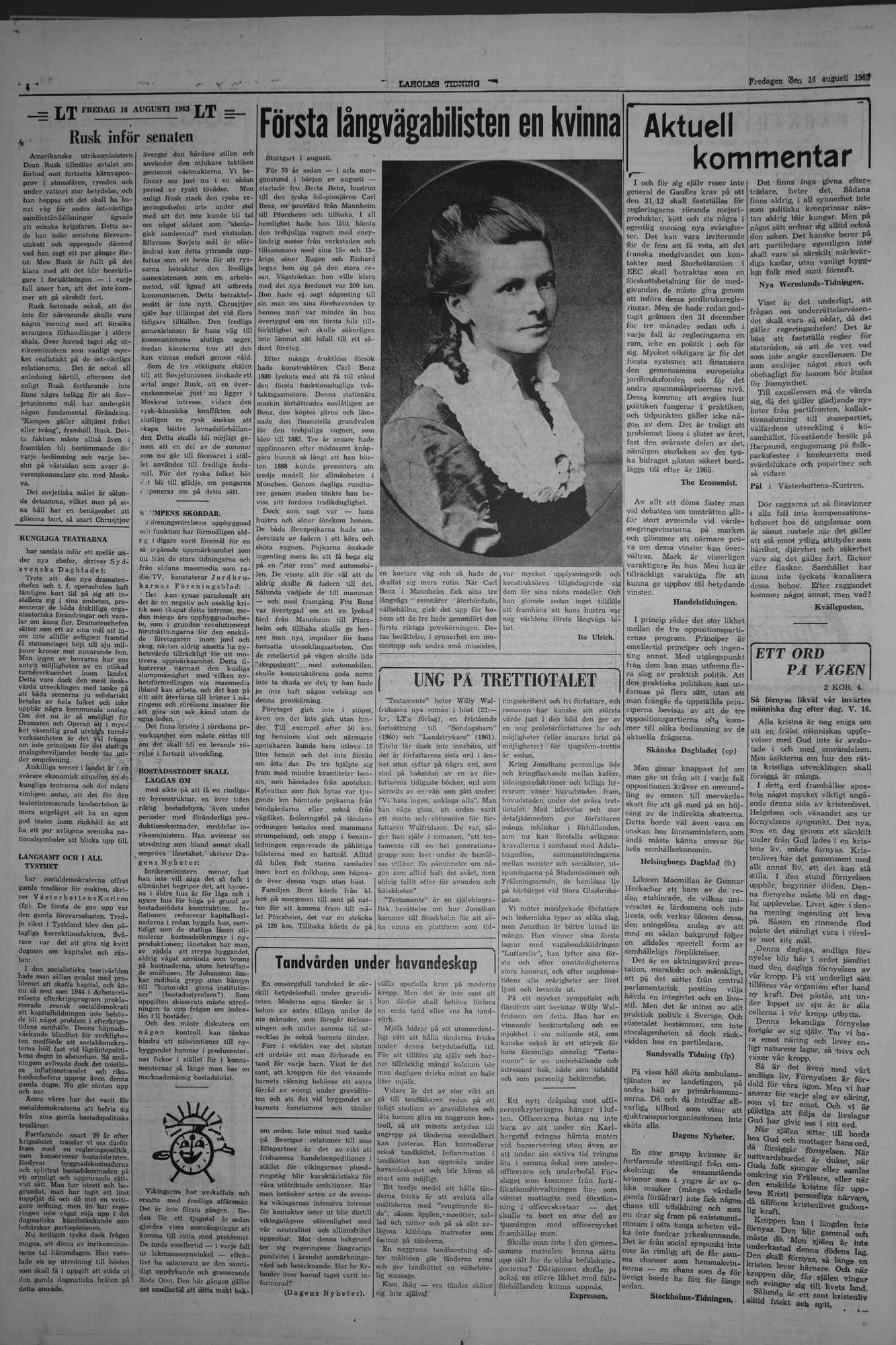 Laholms Tidning Fredag 16 augusti 1963, sida 4