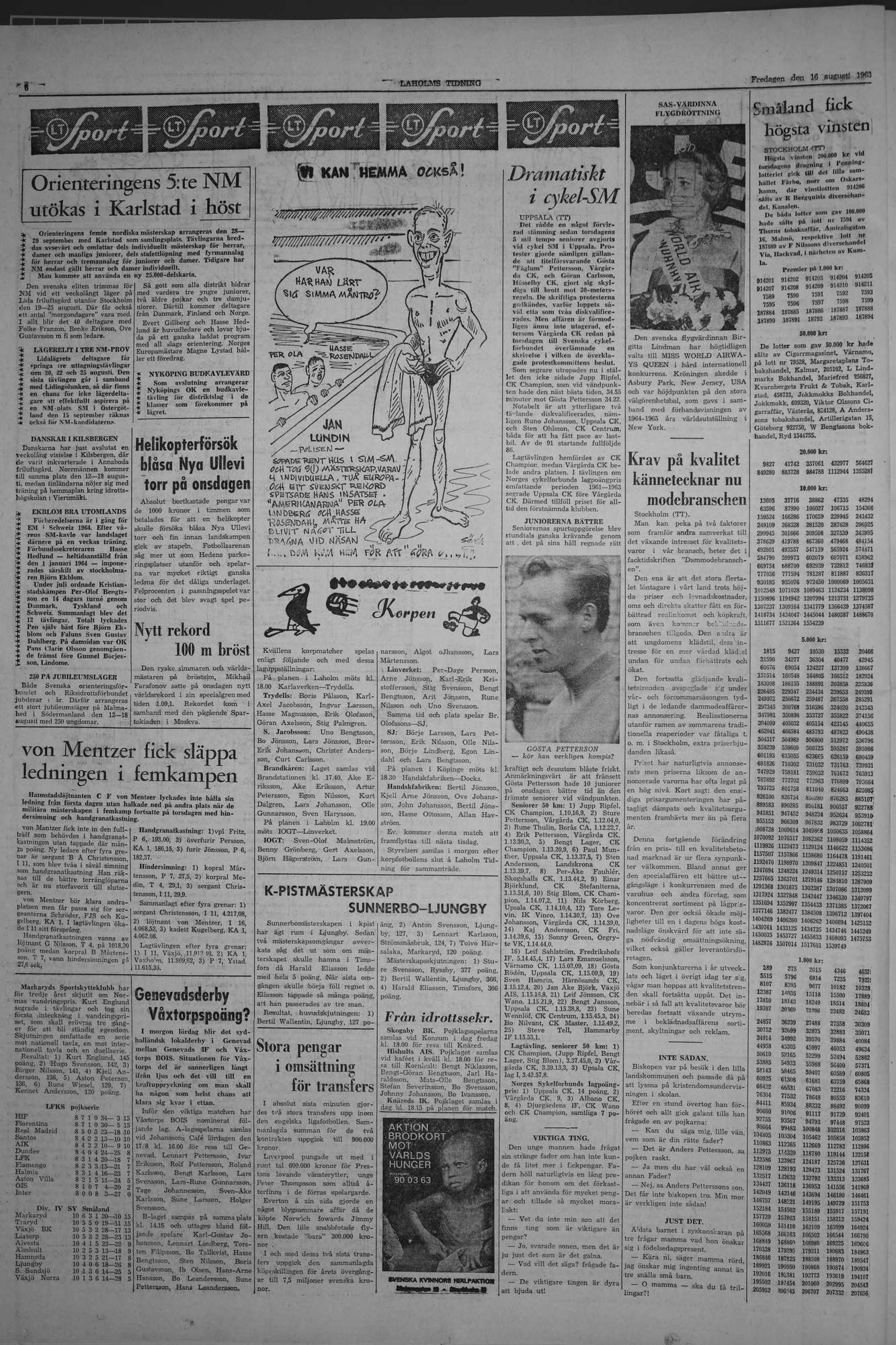 Laholms Tidning Fredag 16 augusti 1963, sida 6