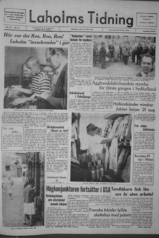 Förstasidan, Tisdag 16 juli 1963