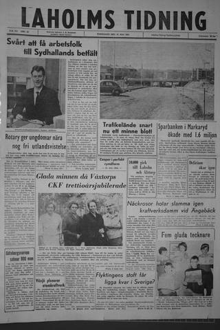 Förstasidan, Torsdag 16 maj 1963