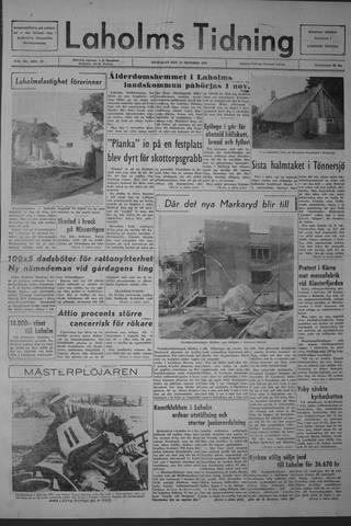 Förstasidan, Onsdag 16 oktober 1963