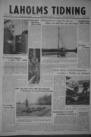 Förstasidan, Onsdag 17 april 1963