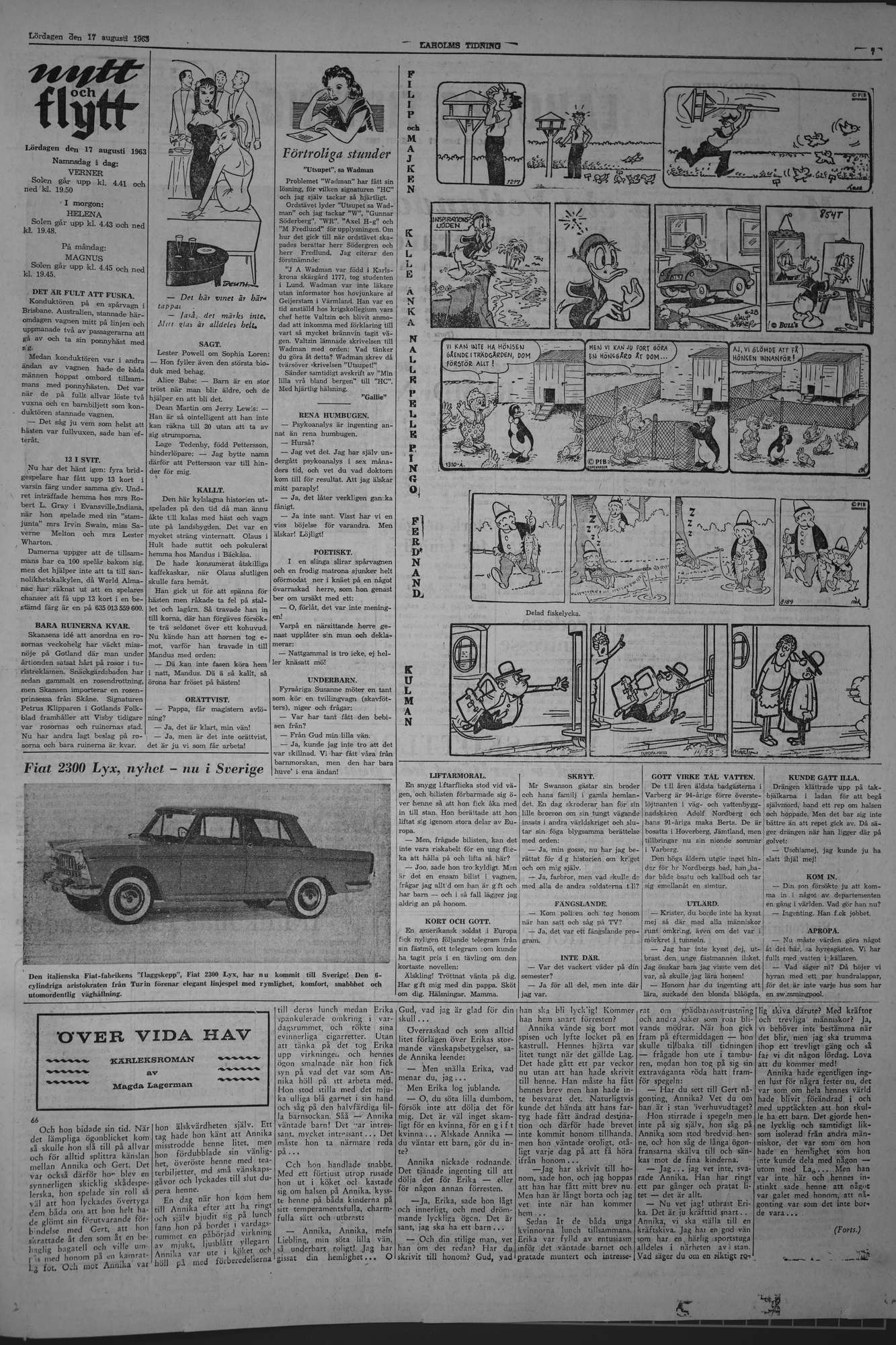 Laholms Tidning Lördag 17 augusti 1963, sida 7