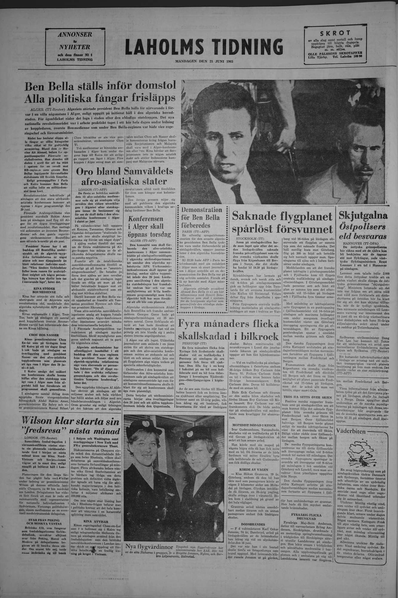 Laholms Tidning Måndag 21 juni 1965, sida 8