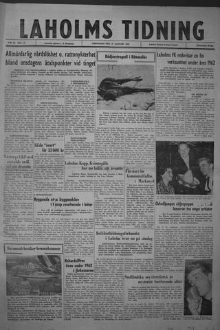 Förstasidan, Torsdag 17 januari 1963
