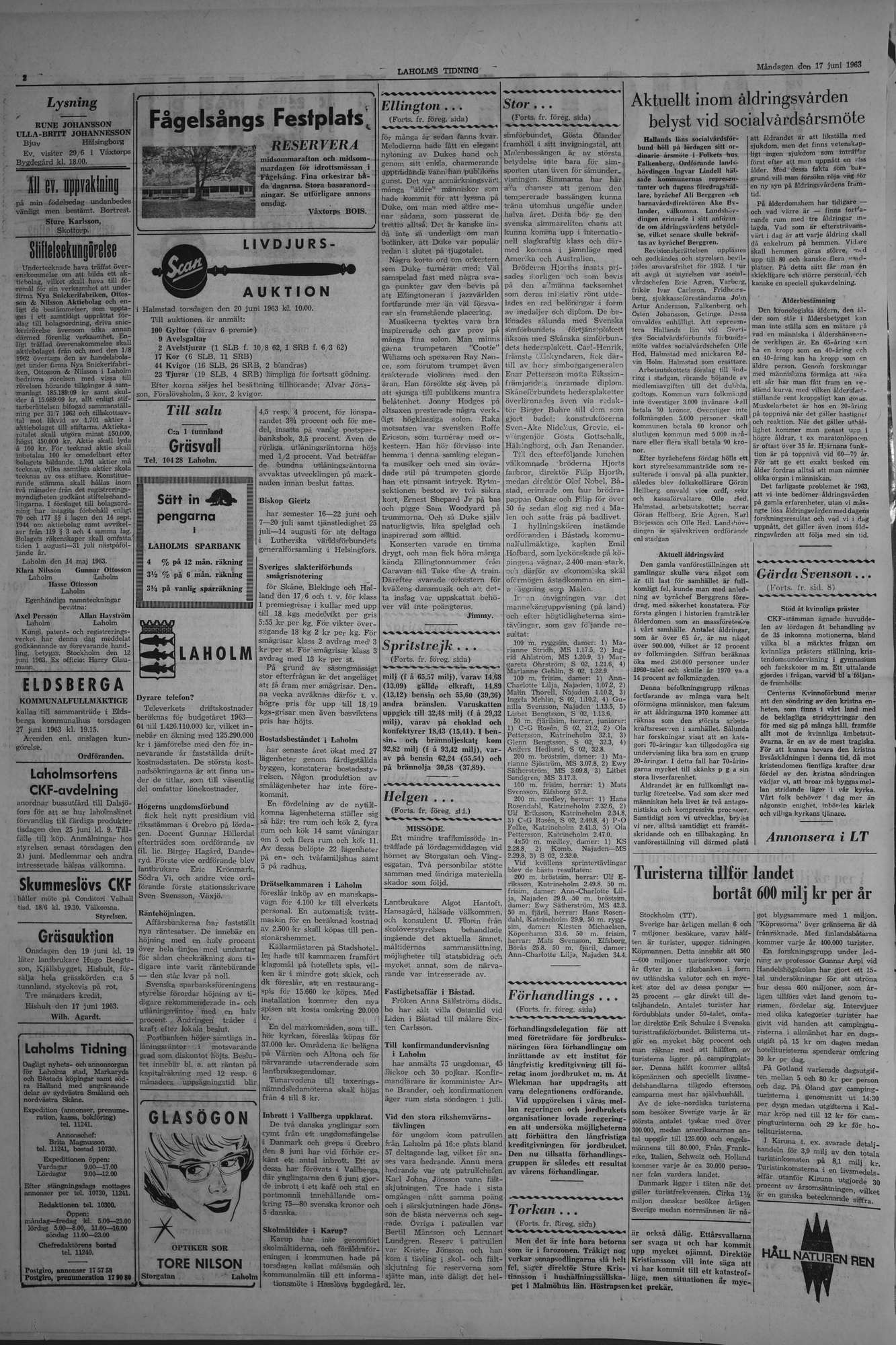 Laholms Tidning Måndag 17 juni 1963, sida 2