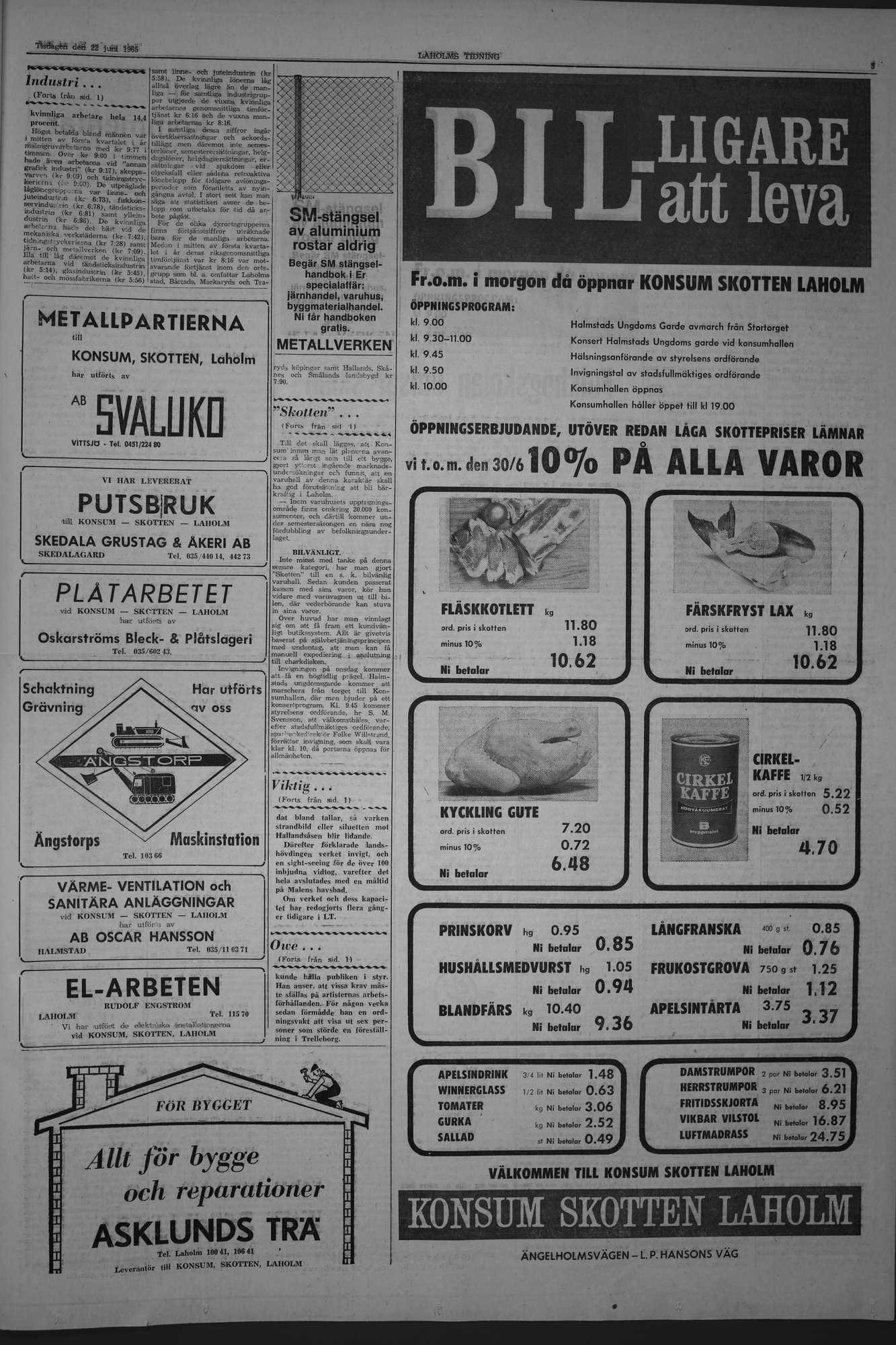 Laholms Tidning Tisdag 22 juni 1965, sida 3