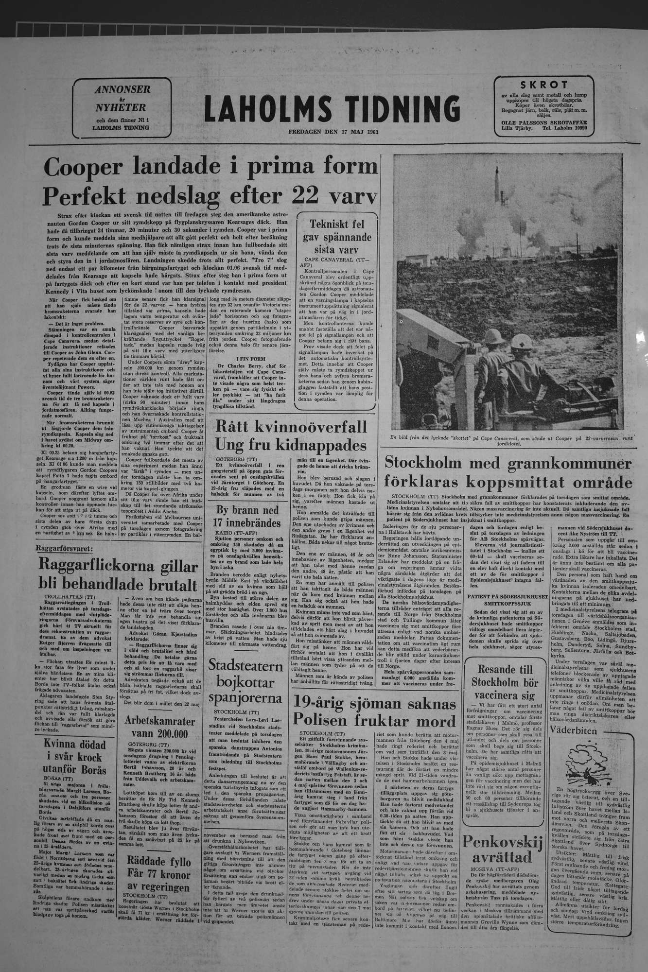 Laholms Tidning Fredag 17 maj 1963, sida 8