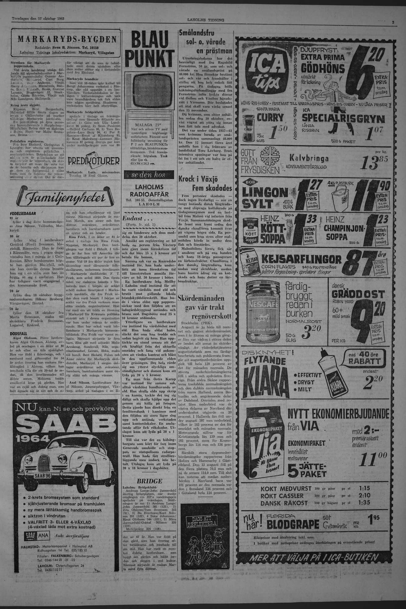 Laholms Tidning Torsdag 17 oktober 1963, sida 3