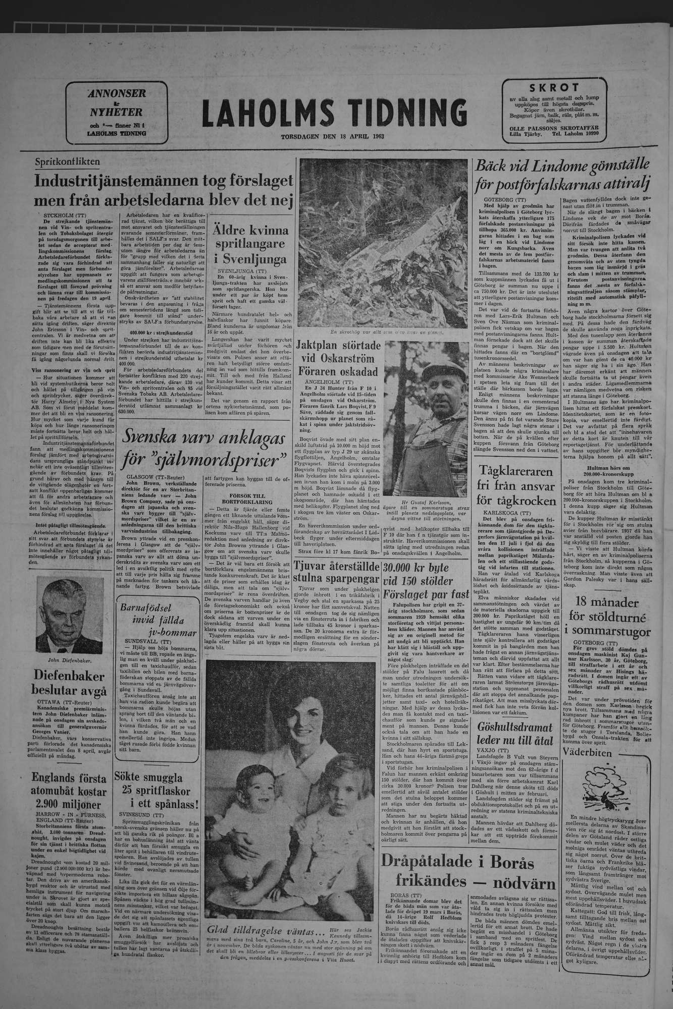 Laholms Tidning Torsdag 18 april 1963, sida 8