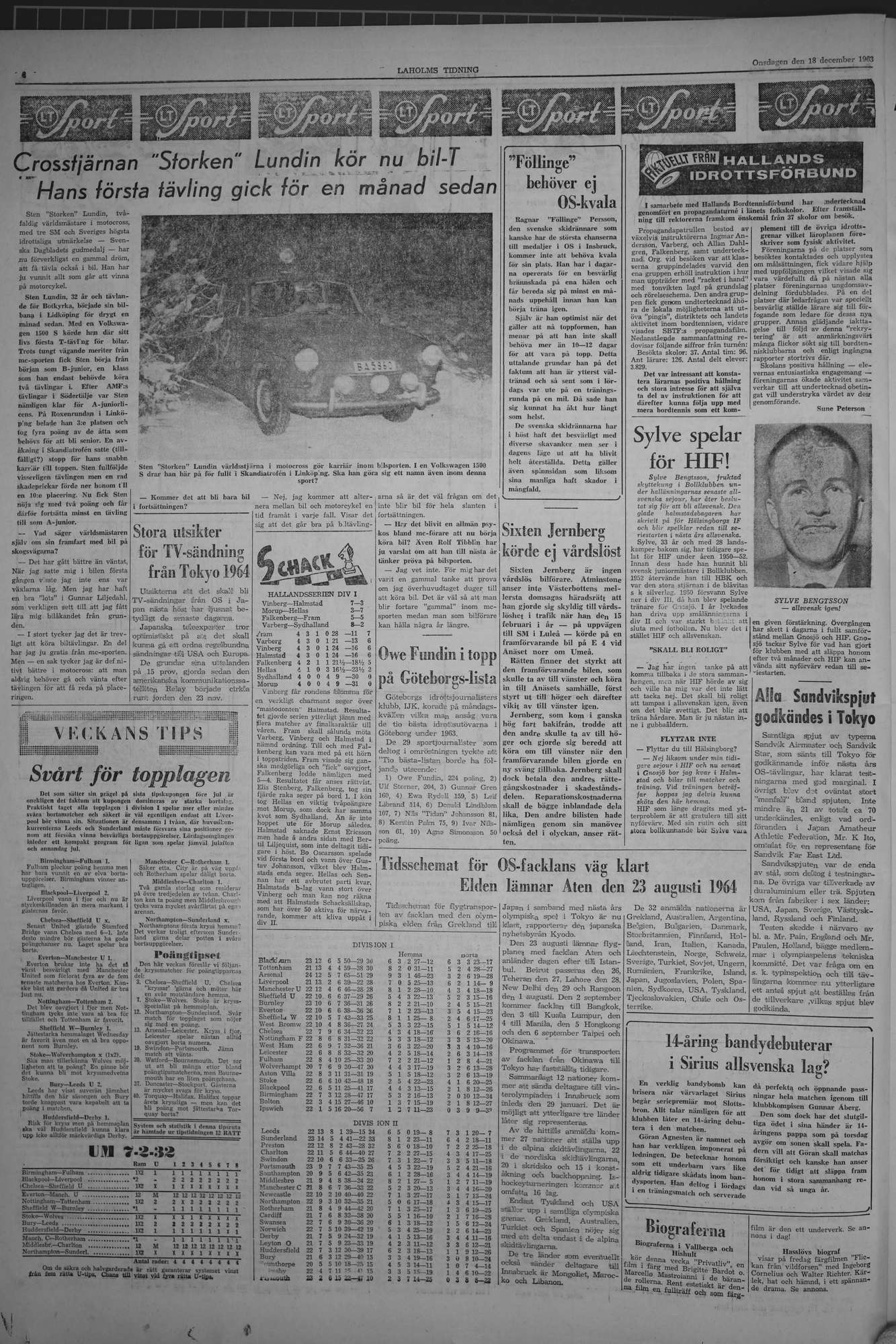 Laholms Tidning Onsdag 18 december 1963, sida 6