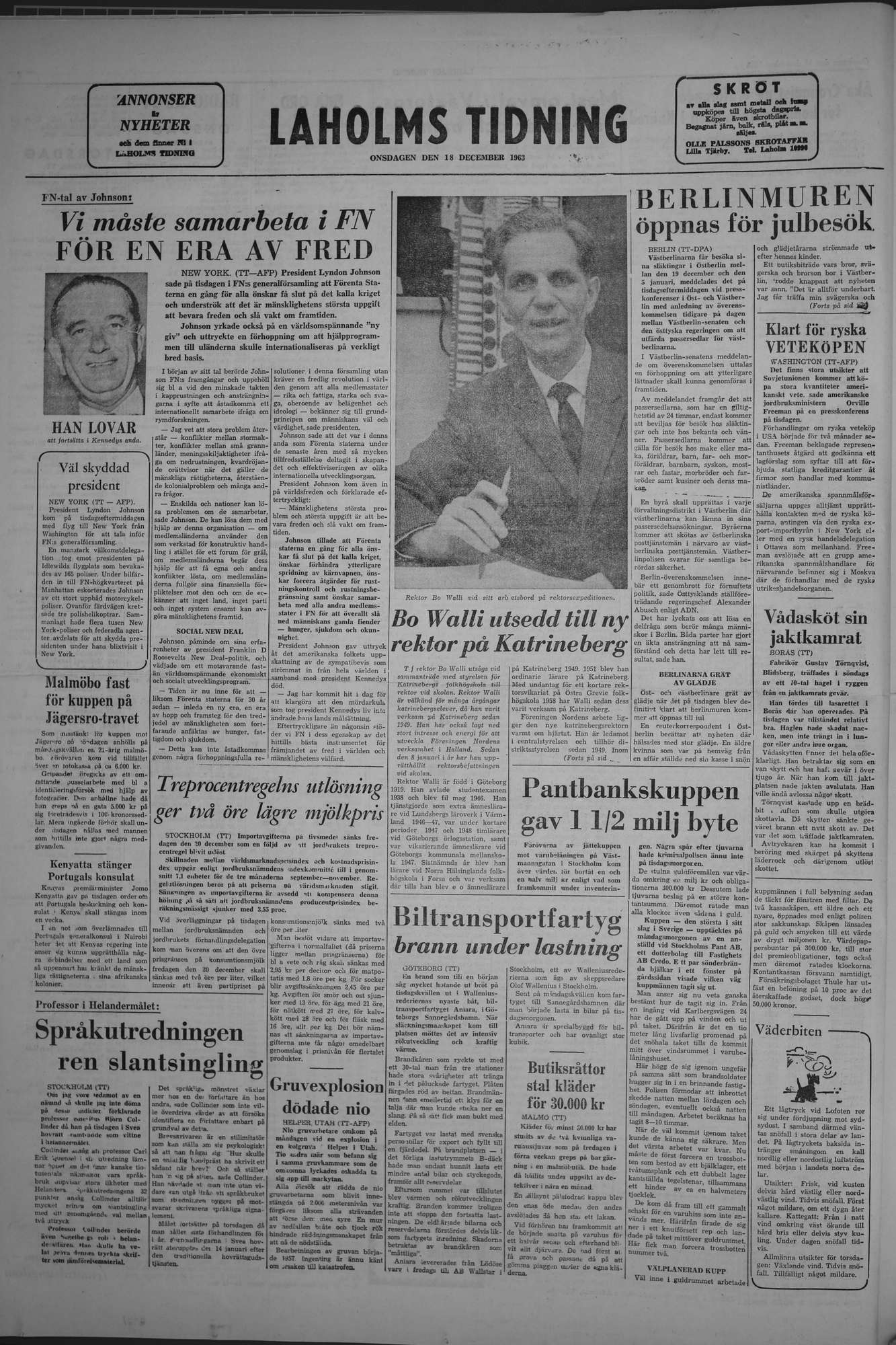 Laholms Tidning Onsdag 18 december 1963, sida 8