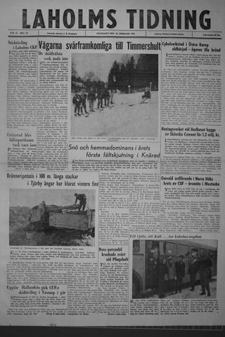 Förstasidan, Måndag 18 februari 1963