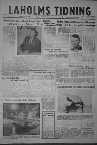 Förstasidan, Fredag 18 januari 1963