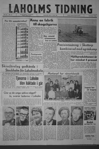 Förstasidan, Lördag 18 maj 1963