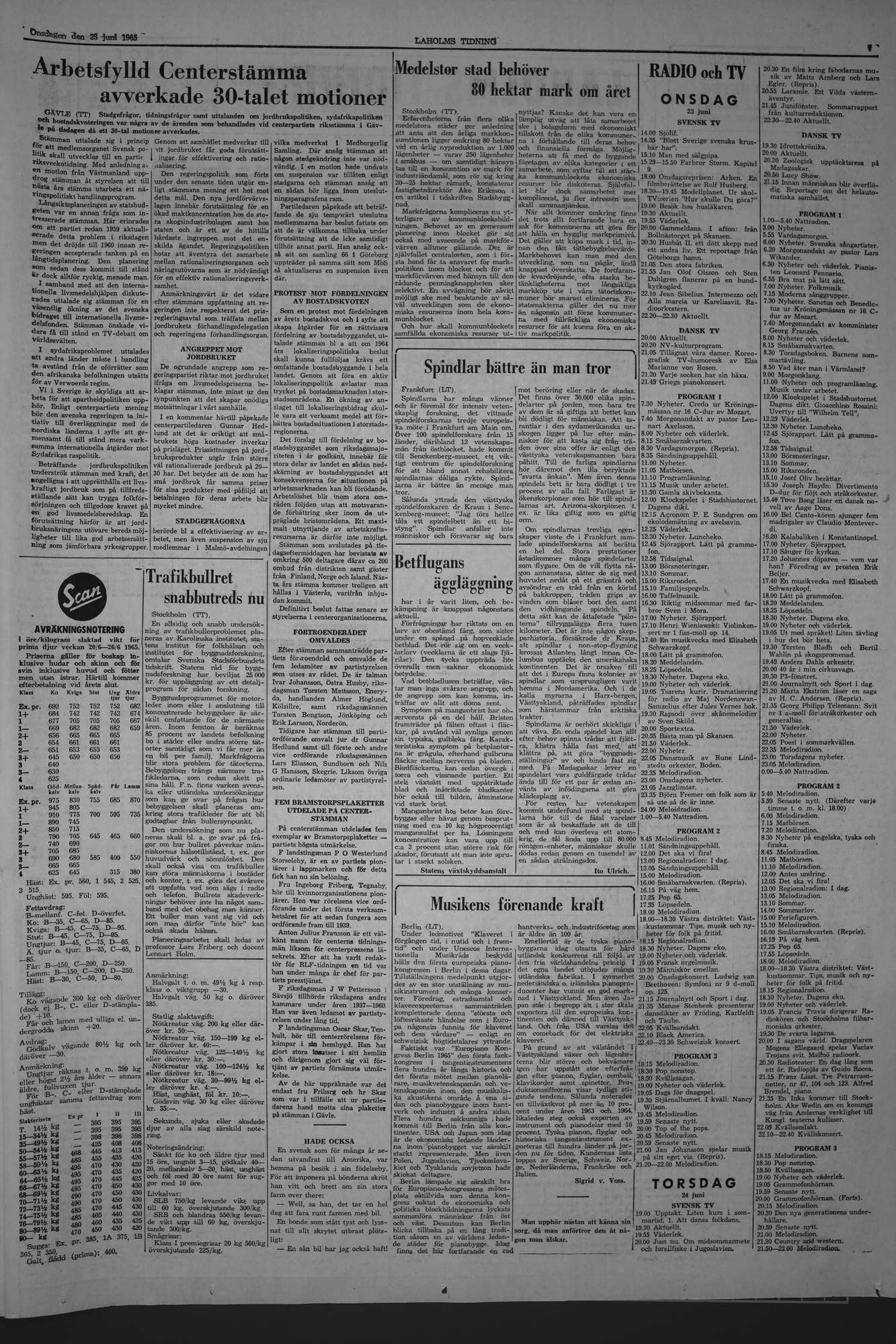 Laholms Tidning Onsdag 23 juni 1965, sida 7